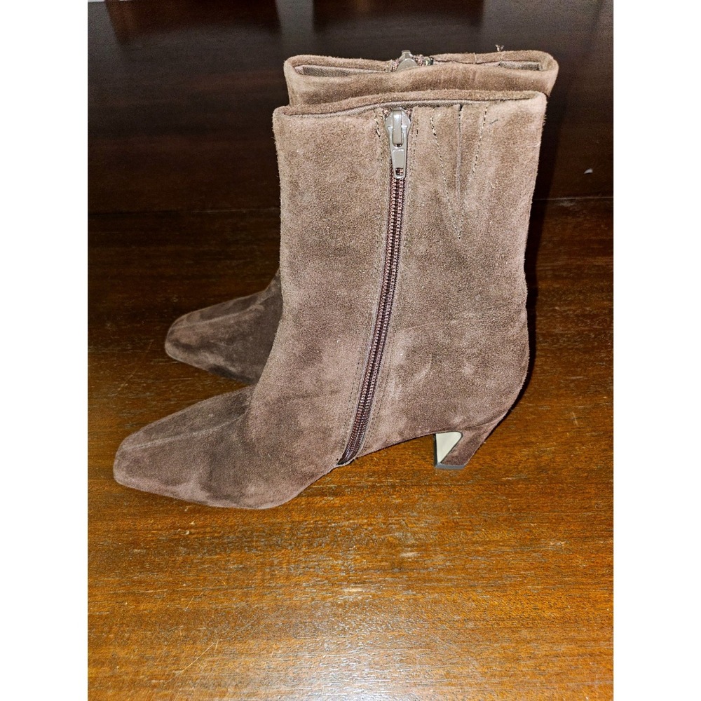 Steve Madden Willah Booties Womens 7 Brown Suede Square Toe Ankle Boots WILH01S1 - Picture 9 of 9
